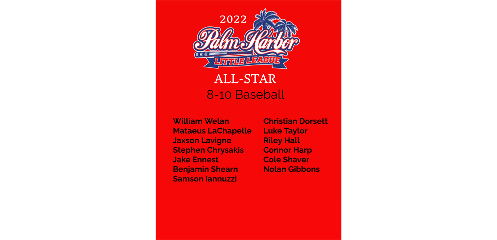 2022 Palm Harbor Little League All Stars